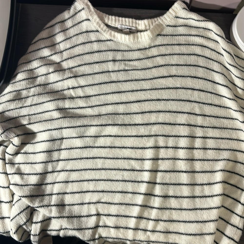 Blank and white sweater